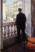 Gustave Caillebotte Young Man at His Window (nn02) oil painting on canvas